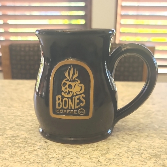 Deneen Pottery Bones Coffee Black Mug - Picture 1 of 5